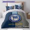 Hertha BSC Custom Name Pattern Bedding,Quilt Set Quilt Cover Pillowcase Home Birthday Gift(1 * Duvet Cover + 2 * Pillowcase, Without Core)