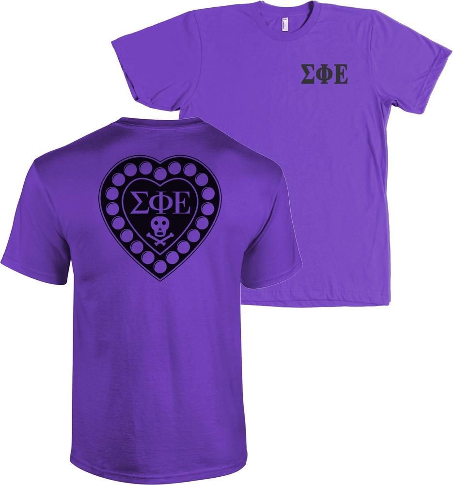 Sigma Phi Epsilon Fraternity Heart Badge Bella + Canvas SigEp Shirt - NEW Unisex T-Shirt XXXXL