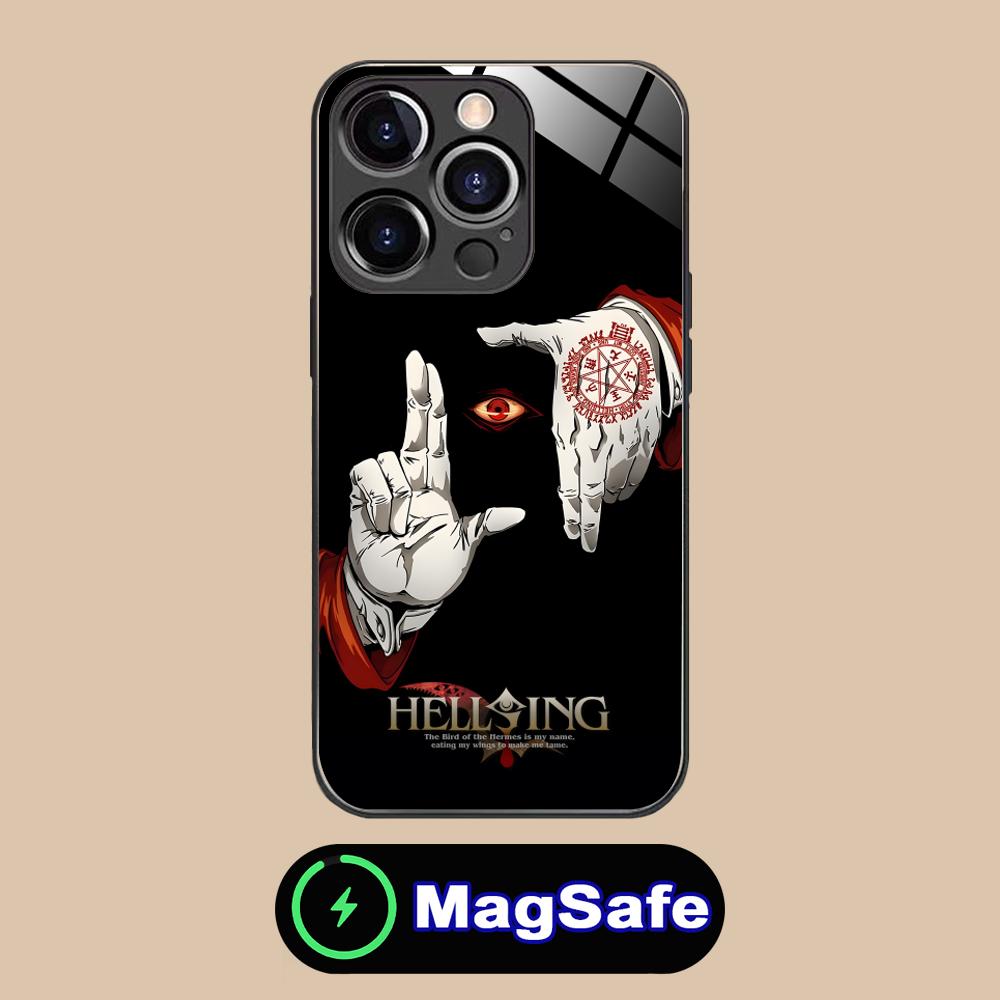 Anime Alucard Hellsing Phone Case for iPhone 17 16 15 14 13 12 11 Air Pro Max Plus Mini MagSafe Glass Colorful Cover Smartphone