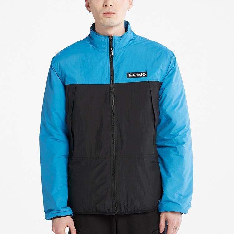 Timberland Color Block Outdoor Sports Casual Cotton Jacket Men Jacket Belize-Sea Black A5Z89-CZ9