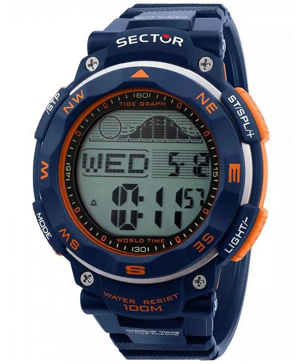 

Sector EX-35 Кварцевые мужские часы с цифровым черным циферблатом R3251534001 100 м