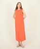 THE-ABON Women'S Summer Cotton Sleeveless Long Dress Beige