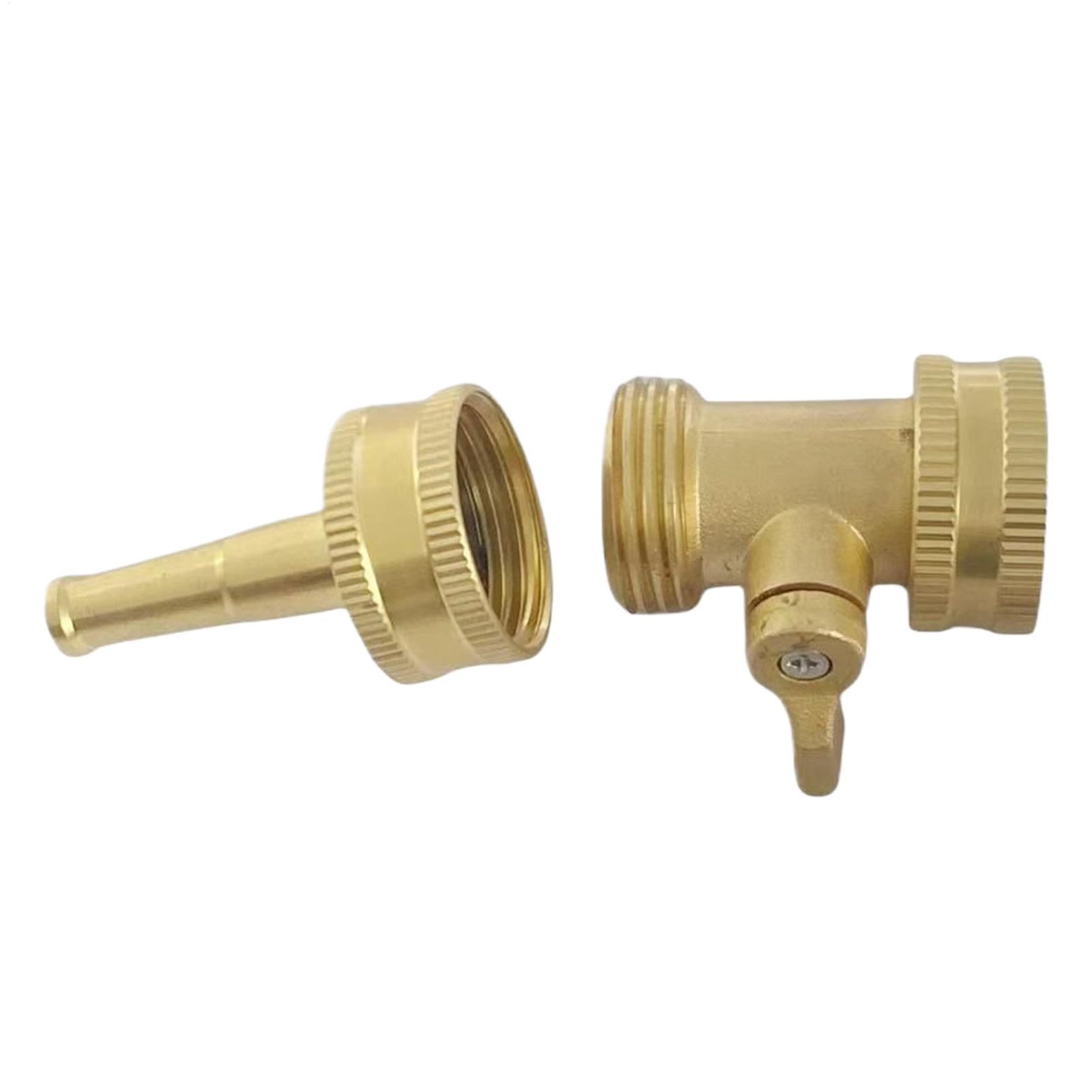 3/4  25 мм Латунный Наконечник для Водяного Шланга Сверхпрочный Латунный Противоскользящий Садовый Комплектующий с Клапаном Наконечник для Шланга Высокого Давления CN