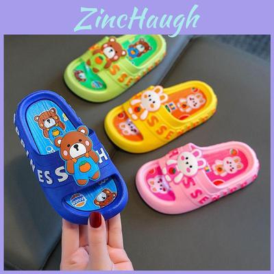 Cartoon Kids Flip Flops For Summer Girls Boys Pvc Non Slip Durable Indoor Footwear