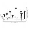 Metal Candlestick Holder Abstract Geometric Candle Elegant for Entryway