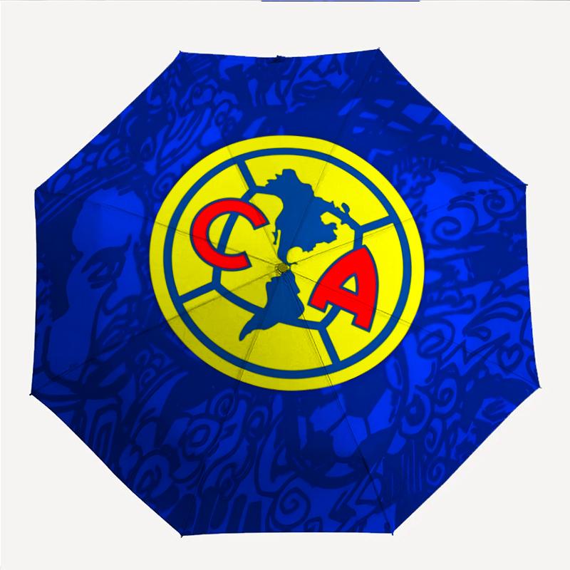 Club América Fashionable Automatic Opening/Closing Folding Umbrella. Portable and Foldable, Ideal for Gift, Travel, and Daily Use.