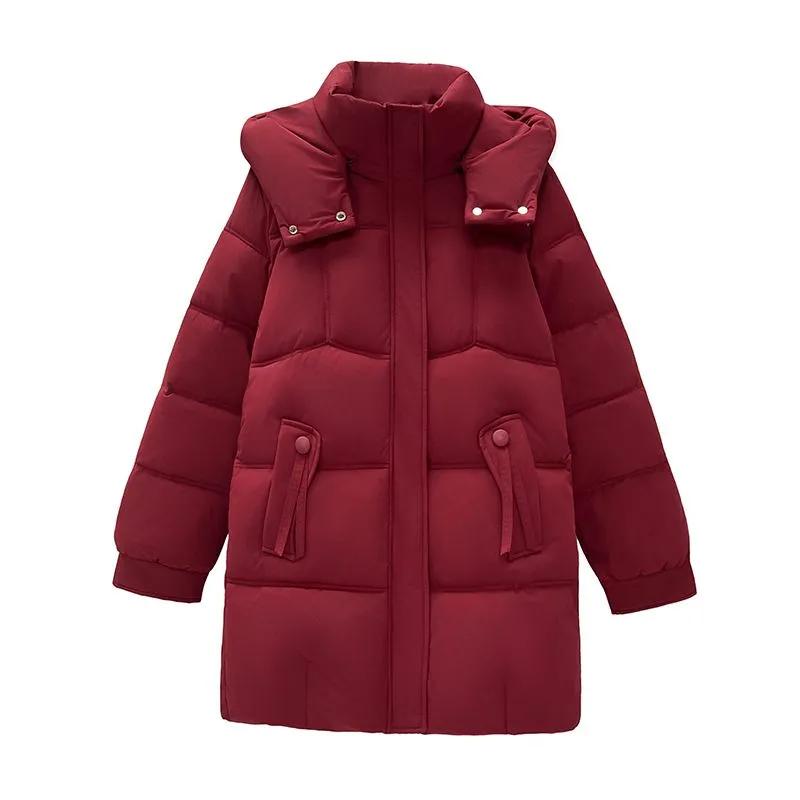 Down Padded Jacket Women's Winter Mid-length Padded Jacket Loose Thick Warm Fashion Padded Jacket Cold-proof Jacket