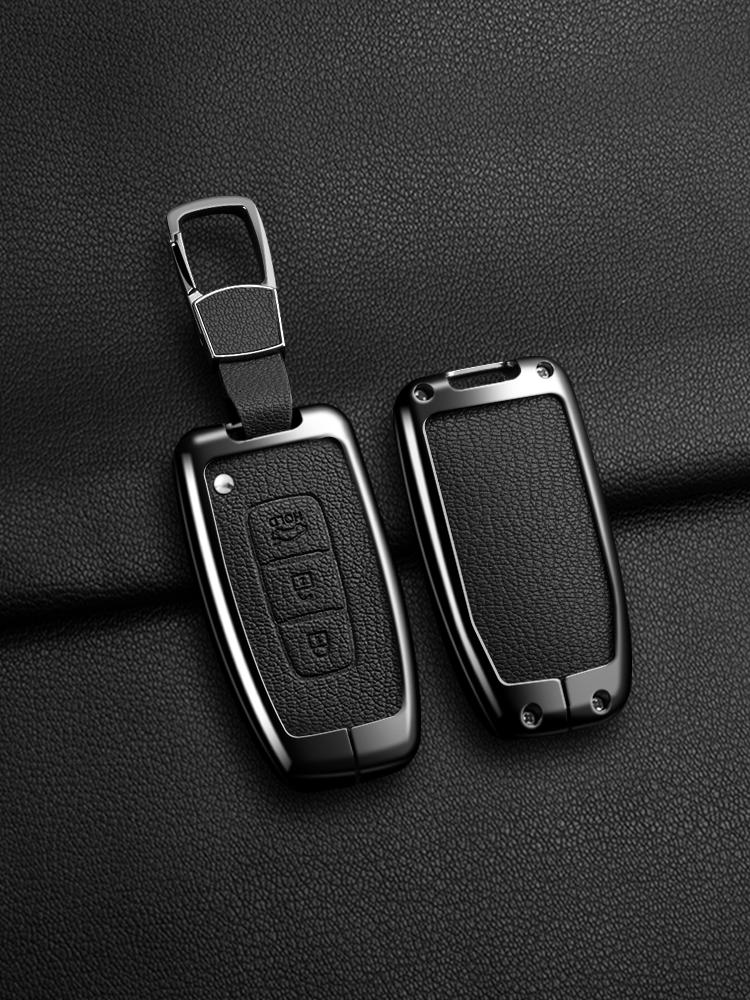 

Car Remote Key Case Cover For Hyundai Genesis Coupe Sonata Ix35 For Kia Forte Sportage K2 K5 New Alloy Leather Auto Accessories