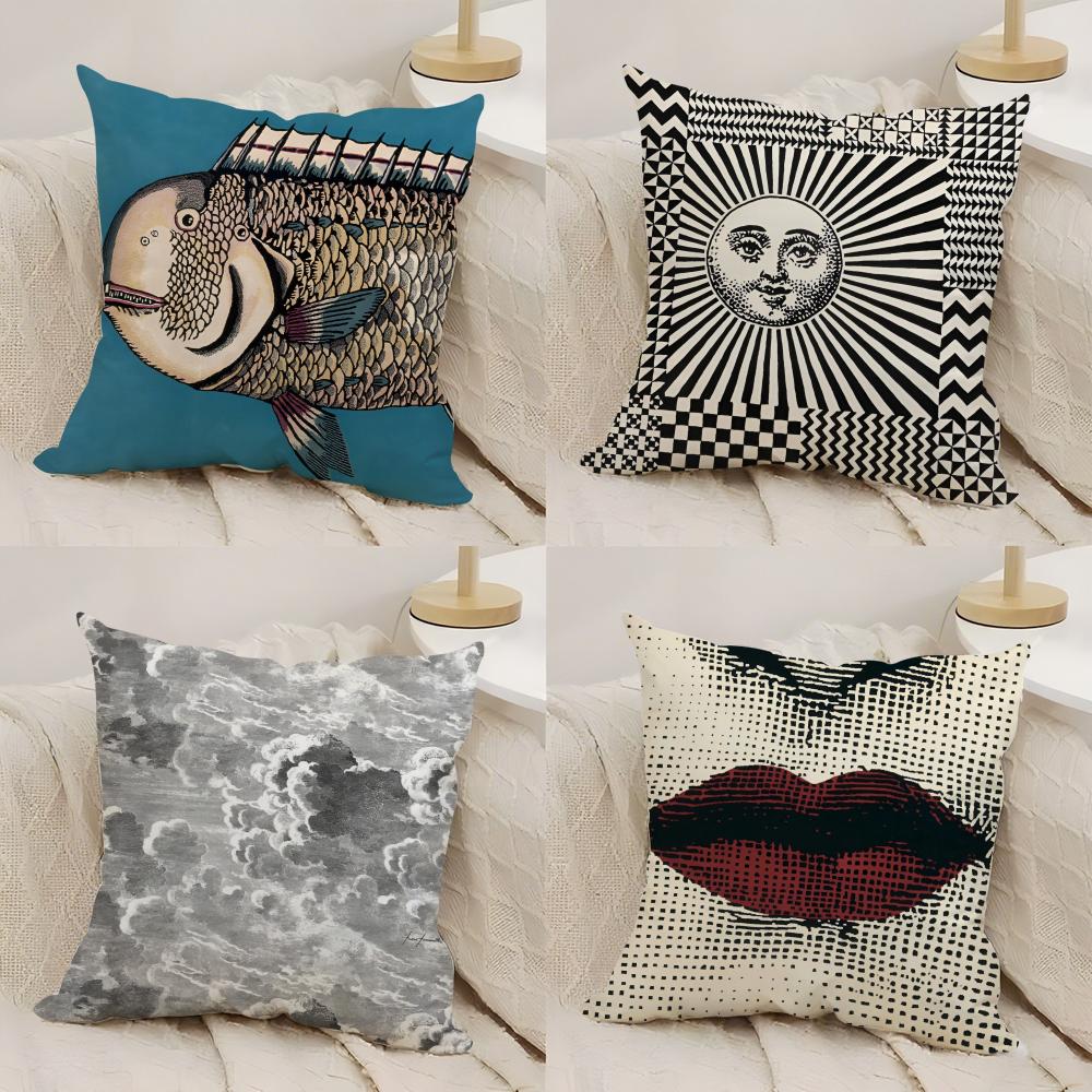 EnglandAbstract Art Figure Cushion Cover Silky Short Plush Double-Sided Printed Pillow Case for Sofa All Seasons Home Decor Gift