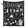 Personalisierbare Samt-Kunstdecke Halloween DIY Maldecke, Überwurf mit Geistermustern, Waschen Sie Ihre eigene gemütliche Decke zum Ausmalen für Erwachsene und Kinder,