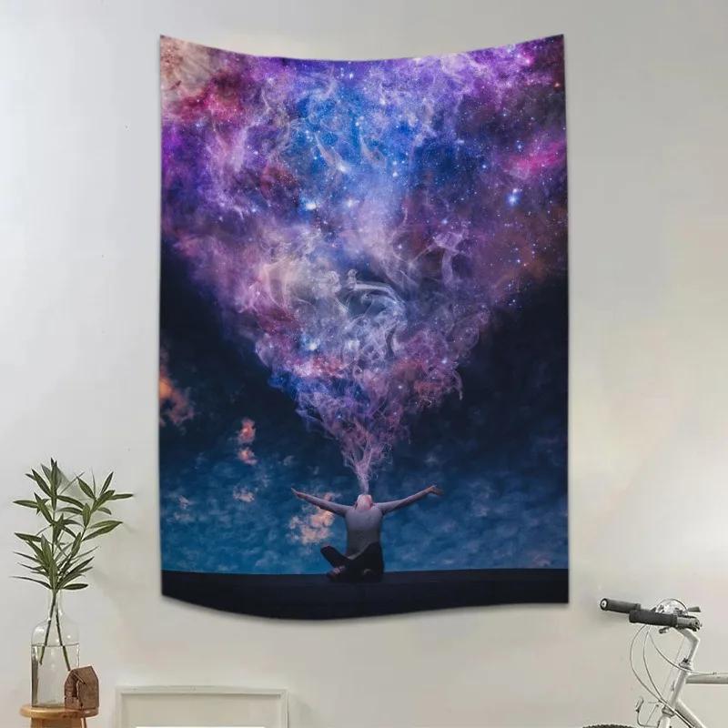 

Гобелен с космическим рисунком астронавта, украшение для дома, стены, гобелен для спальни, гостиной, гобелен 100x75cm