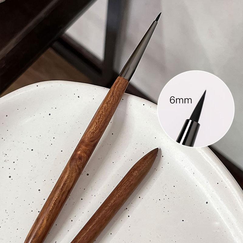 Sandalwood Nail Glue Phototherapy Brush Uv Gel Painting Pen Nail Art Liner Drawing Brush Professional Manicure Brush Tool Salon