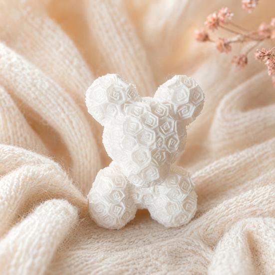 Romantic Rose Ornament, Rose Bear Decorative Sculpture for Valentine Day Anniversaries Birthdays Multi-Scene Use Gift
