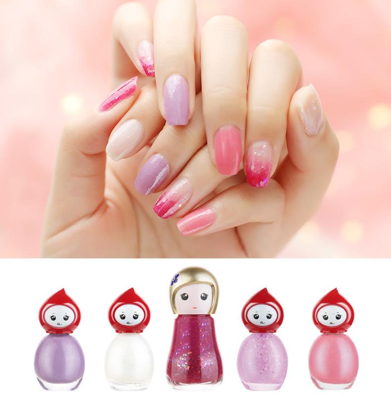 Nail Polish Full Set of Nail Polish No Bake Fast Drying Long Lasting Fall and Winter Parent-child Peelable Water-based Nail Polish Set
