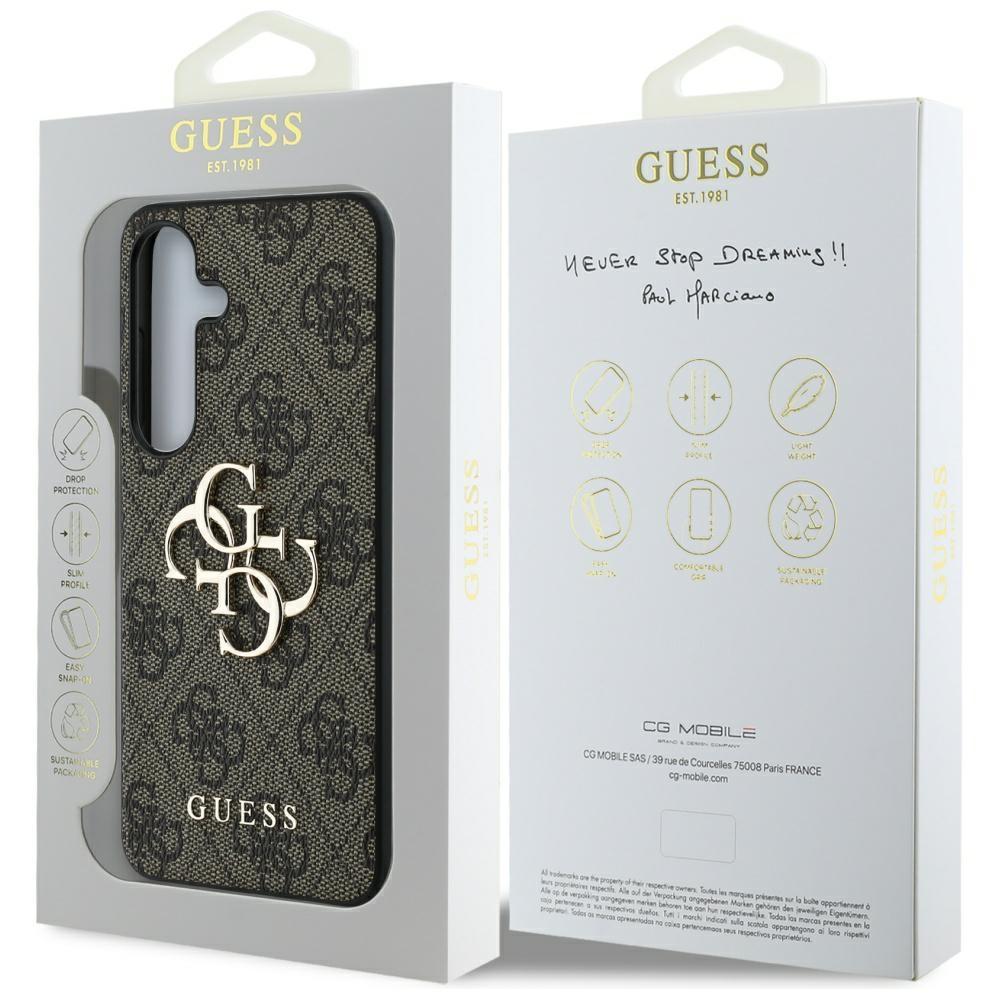 Etui Guess Big 4G Logo Classic Logo Do   Samsung Galaxy S25 Brązowy