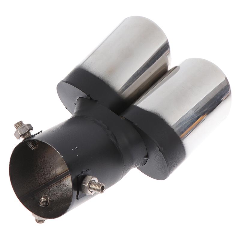 Stainless Steel Universal Car Modified Double Exhaust Pipe Rear Muffler Tail Tip