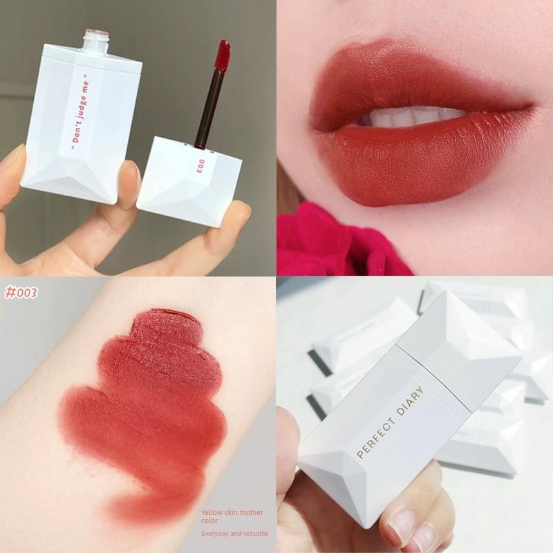 Perfect Diary Wave Light Lipstick Lip Glaze 306 Student Edition Lipstick Big Brand Authentic 304 Long-Lasting Non-Transferable Lipstick