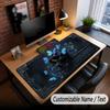 Skull Gothic Theme Custom Mouse Pad Personalized With Name Text Customized Desk Mat For Office Home Decor