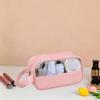 PVC Transparent Waterproof Travel Makeup and Toiletry Bag - Portable, Large Capacity Storage