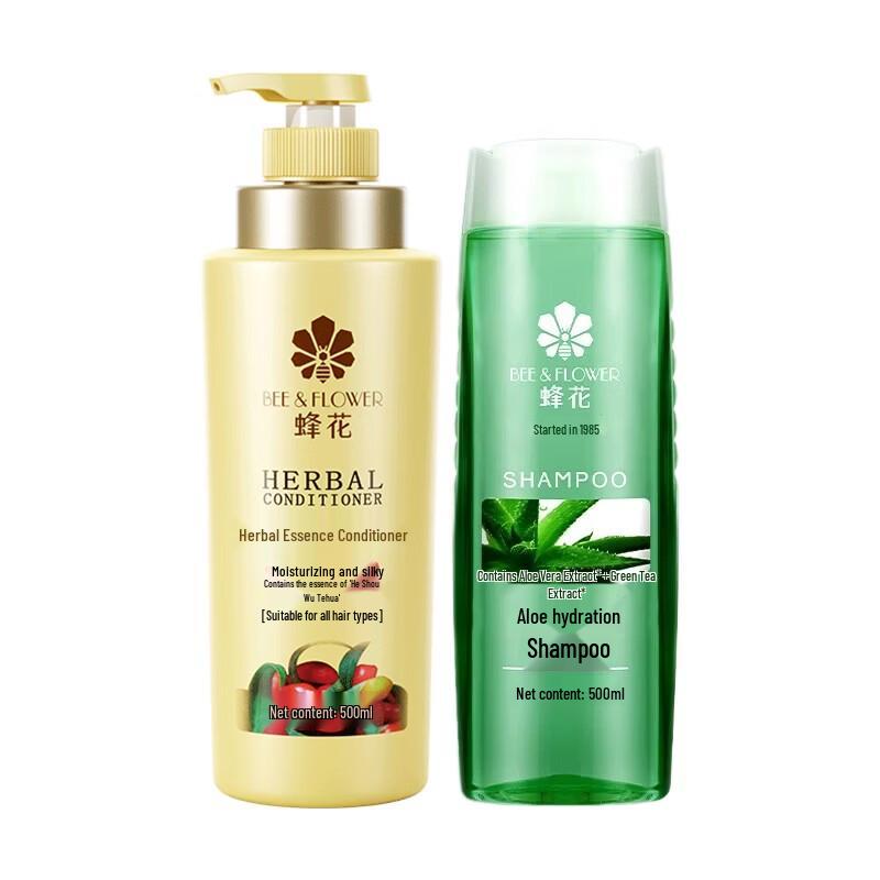 Bee & Flower Aloe Hydrating Shampoo & Herbal Conditioner Set