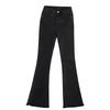 Women's High Waist Black Flare Jeans with Frayed Edge, Spring 2025 Collection