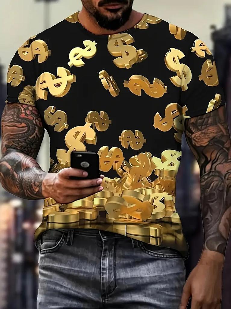 Lustiges Muskelkörper 3D-gedrucktes T-Shirt Sommer Herren Designer Kleidung Hässliches Brusthaar Rundhals Kurzarm Tops