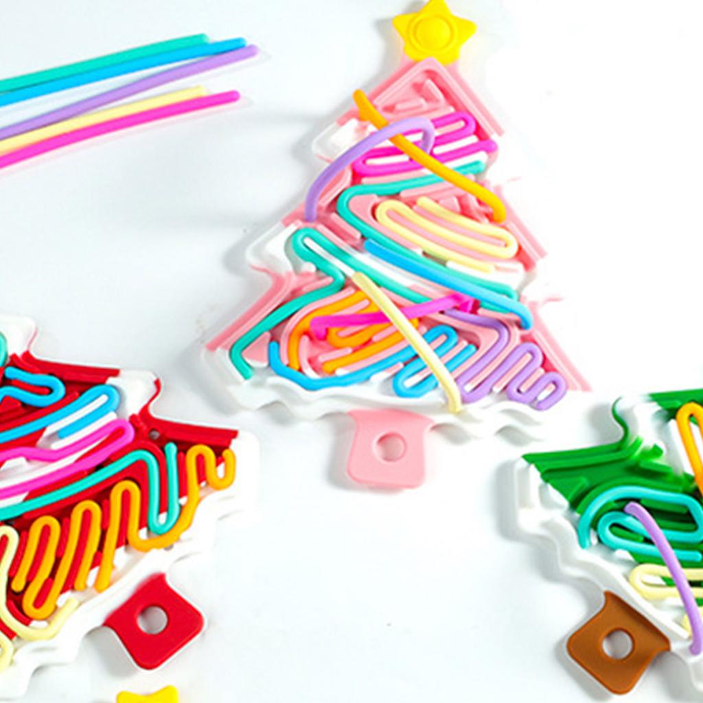 Colorful Sticks Christmas Tree Shape Pad Toy for Calming Stress Anxiety Christmas Gift with Sticks Toy Sensory Toy