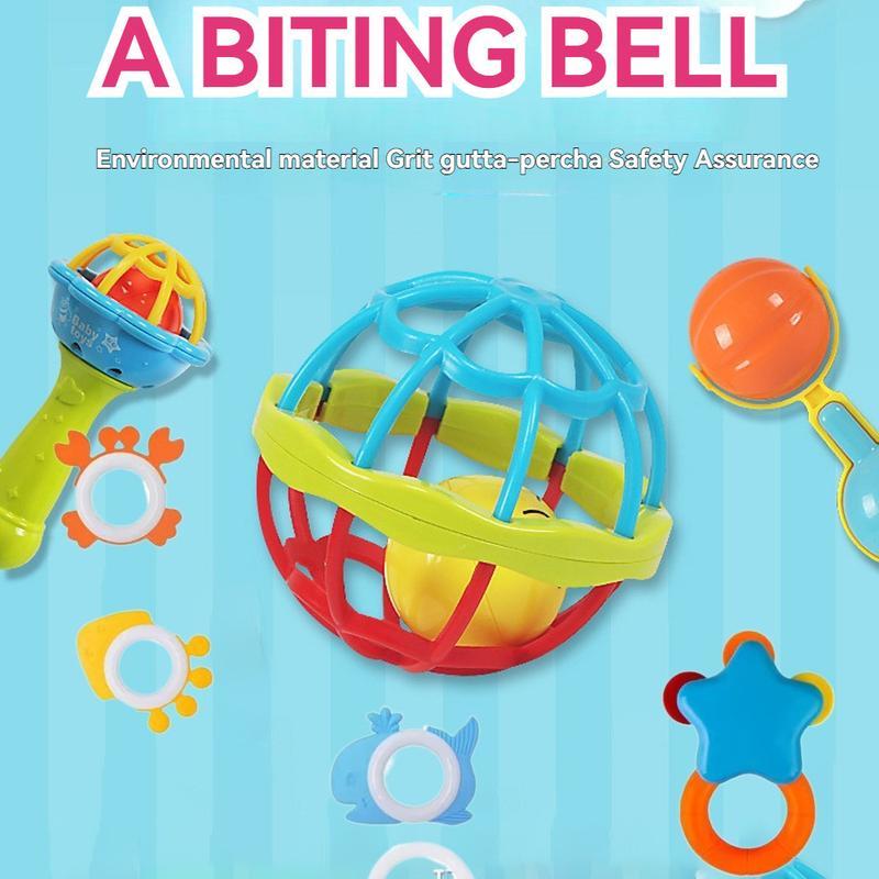 Baby Rattle Toys For Infants Soft Teething Stick Colorful Rattles Hand Jingle Bells Toys 0-12 Months With Sound Christmas Gifts