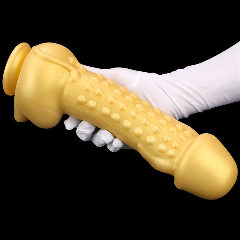 Stor skallet overdimensjonert gull silikon analplugg myk formet anus anal ekspansjon overdimensjonert tykk dildo masturbator