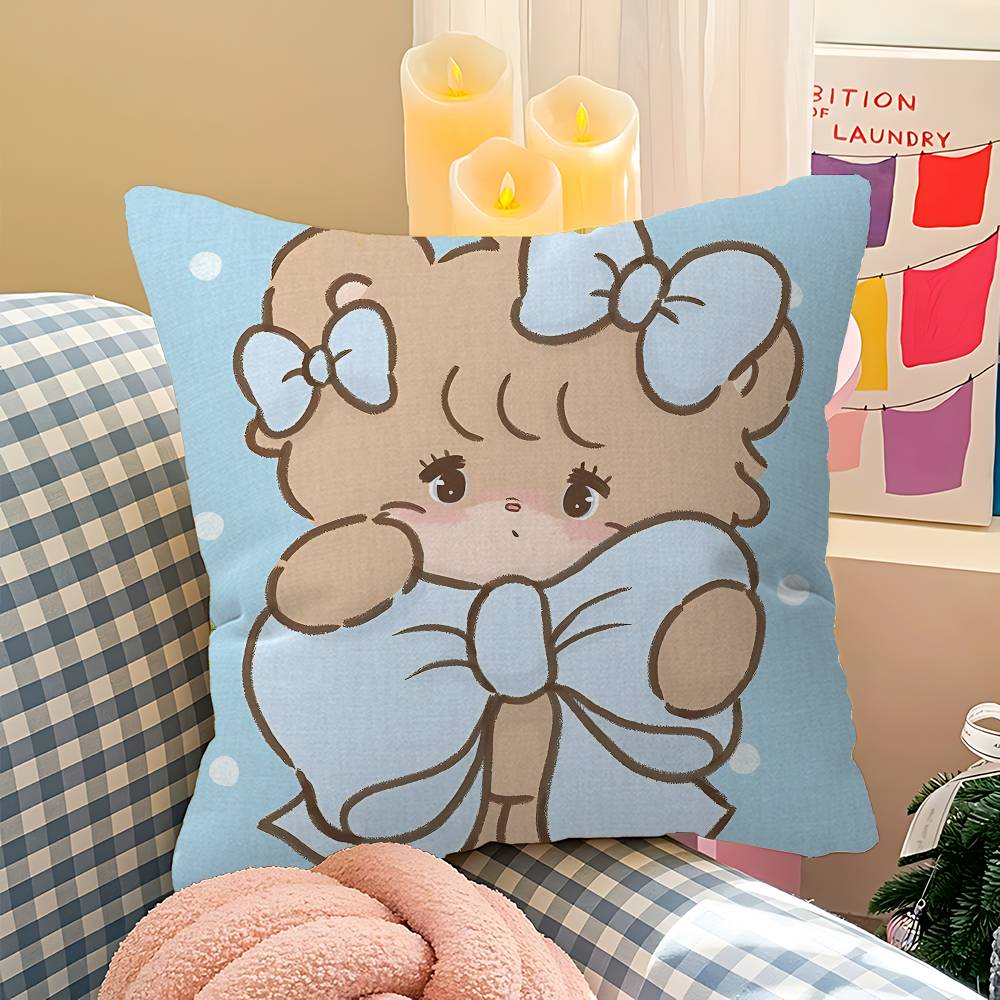 Cute M-Mikko I-Illustrations Pillowcase Toon Gift Cushion Cover Bedroom Home Sofa Chair Seat Decor Pillow Case