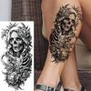 1 Sheet Evil Witch Zombie Vampire Temporary Tattoos For Men Women Adults Halloween Long Lasting Waterproof Fake Tattoo Sticker