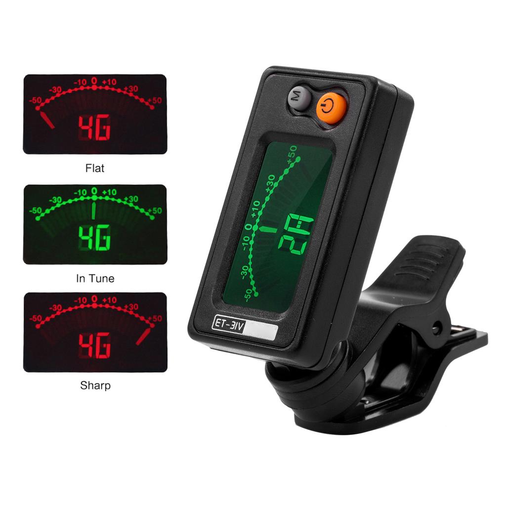 Multi Function Clip On Tuner Automatic Tuning Mode for Violin Viola Cello Double Bass Chromatic with LCD Display