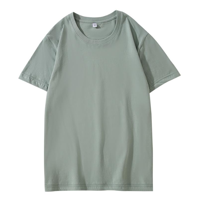 VEZFAA Damenmode Lässig Einfarbig Druck Sommer Frühling Kurzarm O-Ausschnitt Blusen & Hemden