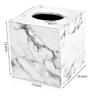 Boîte à mouchoirs carrée cube marbre cuir