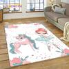 Cute Dream Ballet Girl Ballerina Fairy Cartoon Rug Carpet for Living Room Bedroom Decor,Non-slip Decoration for Sofa Doormat Kid