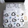 3D Little Penguin Comforter Cover with Pillowcases 50x75 Cm, Penguin Duvet Cover 2 Pieces Set for Children's Room Decoration
