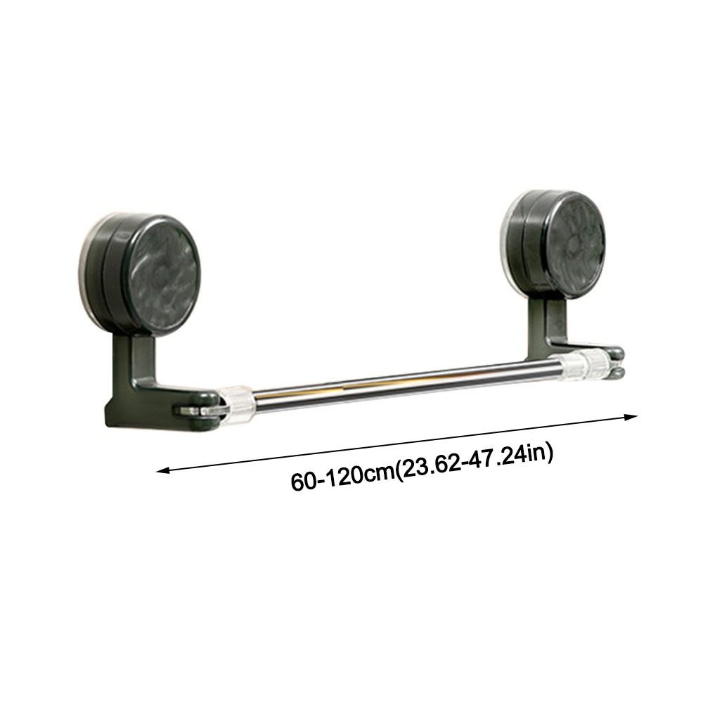 Wall-mounted Suction Cup Towel Rack Rotated Telescopic Towel Bar Towel Holder Hanging Pole