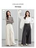 Xin Ge Women's Spring Tencel Cotton High Waist Wide Leg Pants with a Lazy Style Design
