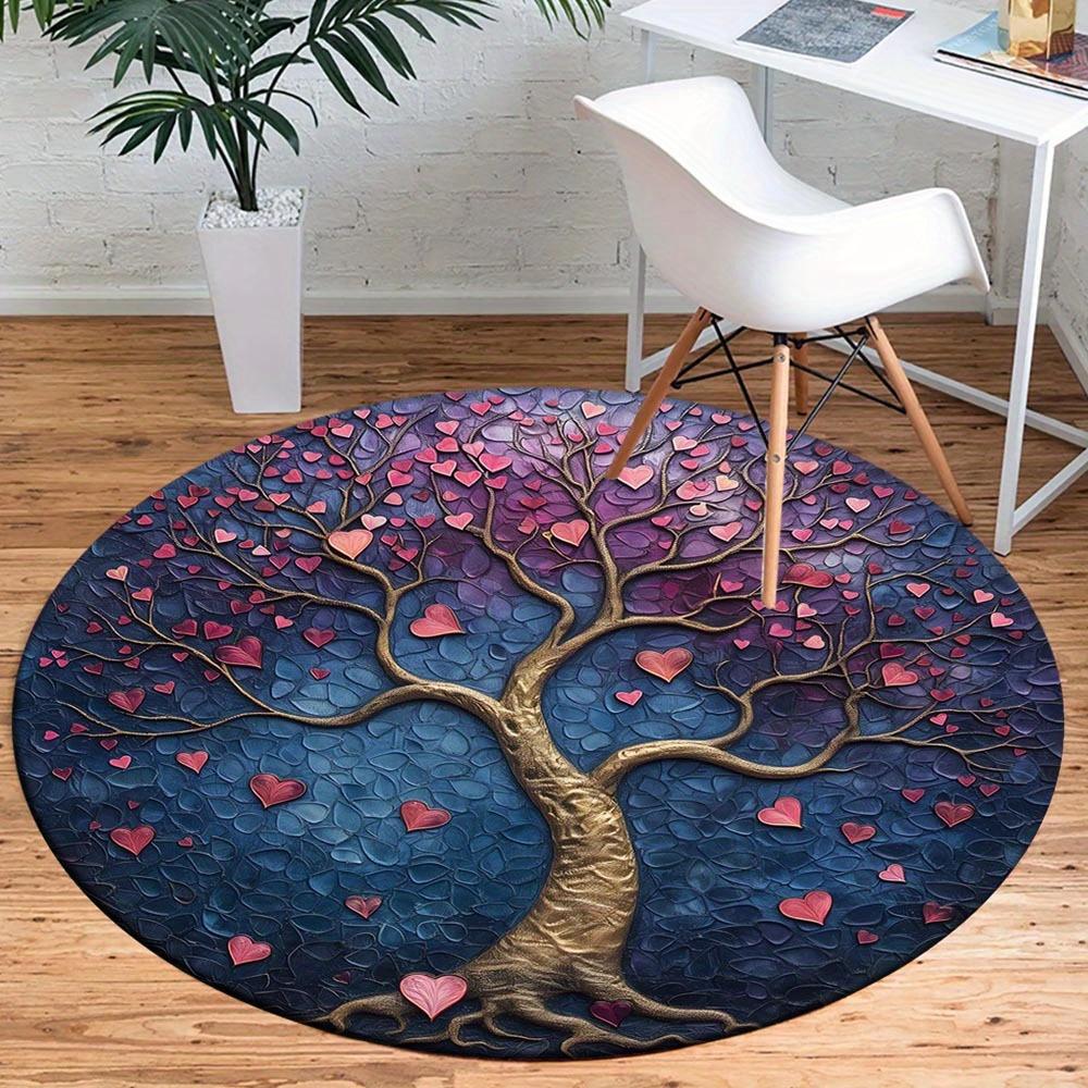 

1pc Retro 7448477797 Pattern Round Floor Mat, Non-slip for Living Room Bedroom Chair Carpets Home Decor Gifts, Home Decor Room Decor Outdoor 80cm by 80cm