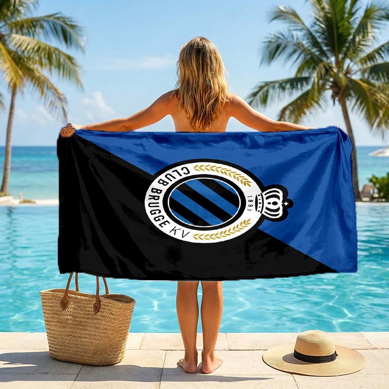 Club Brugge FC Stampa Asciugamano da Spiaggia Quick Dry Microfibra Assorbente Portatile da Viaggio Asciugamano da Nuoto