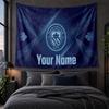 Personalized Tapestry Wall Hanging Manchester City Pattern Art Background Cloth