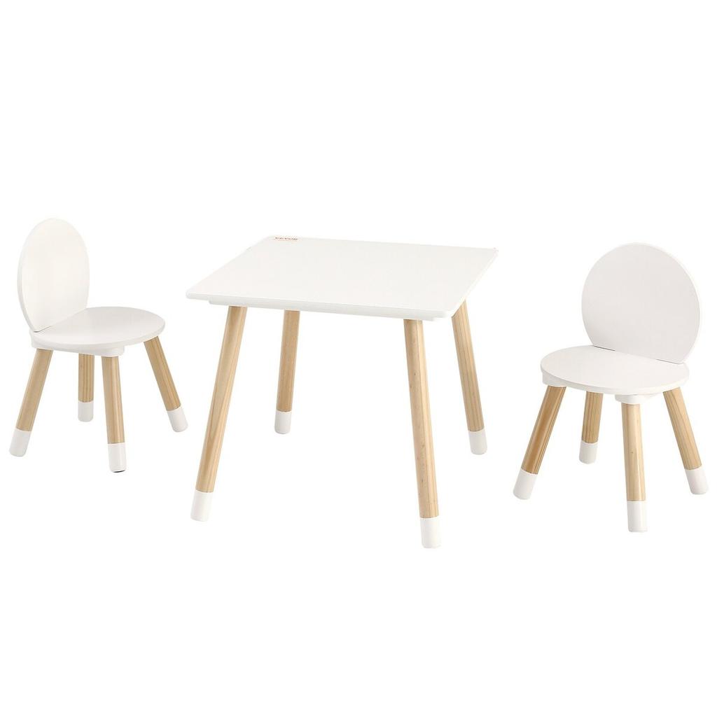 Kids Table and 2 Chairs Set, Toddler Table and Chair Set, Children Multi-Activity Table for Art, Craft, Reading, Learning