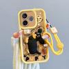 KEYSION Shockproof Case for HONOR X5c Plus with Lanyard Soft Silicone Cute 3D Cartoon Doll Phone Cover for Huawei Honor X5c