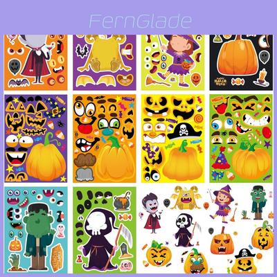Creative Cm2304010 Cross-border Halloween Pumpkin Puzzles Fun Decoration Stickers Set