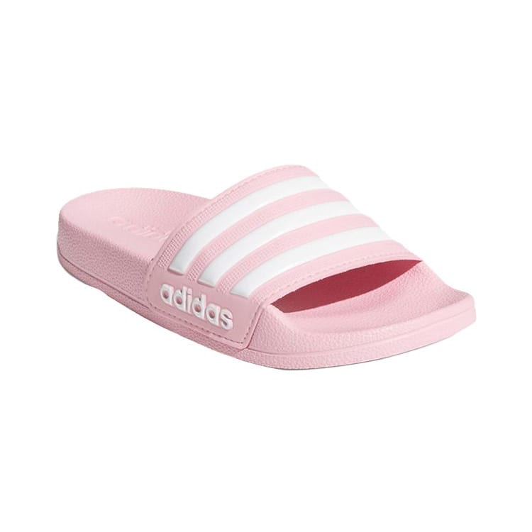 Adidas ADILETTE SHOWER Slip Resistant Anti Kick Kids' Outdoor Slippers White Pink G27628