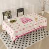 Mother'S Day Tablecloth Flowers Letters Festival Home Restaurant Dust-Proof Beautiful Wear-Resistant Decoration