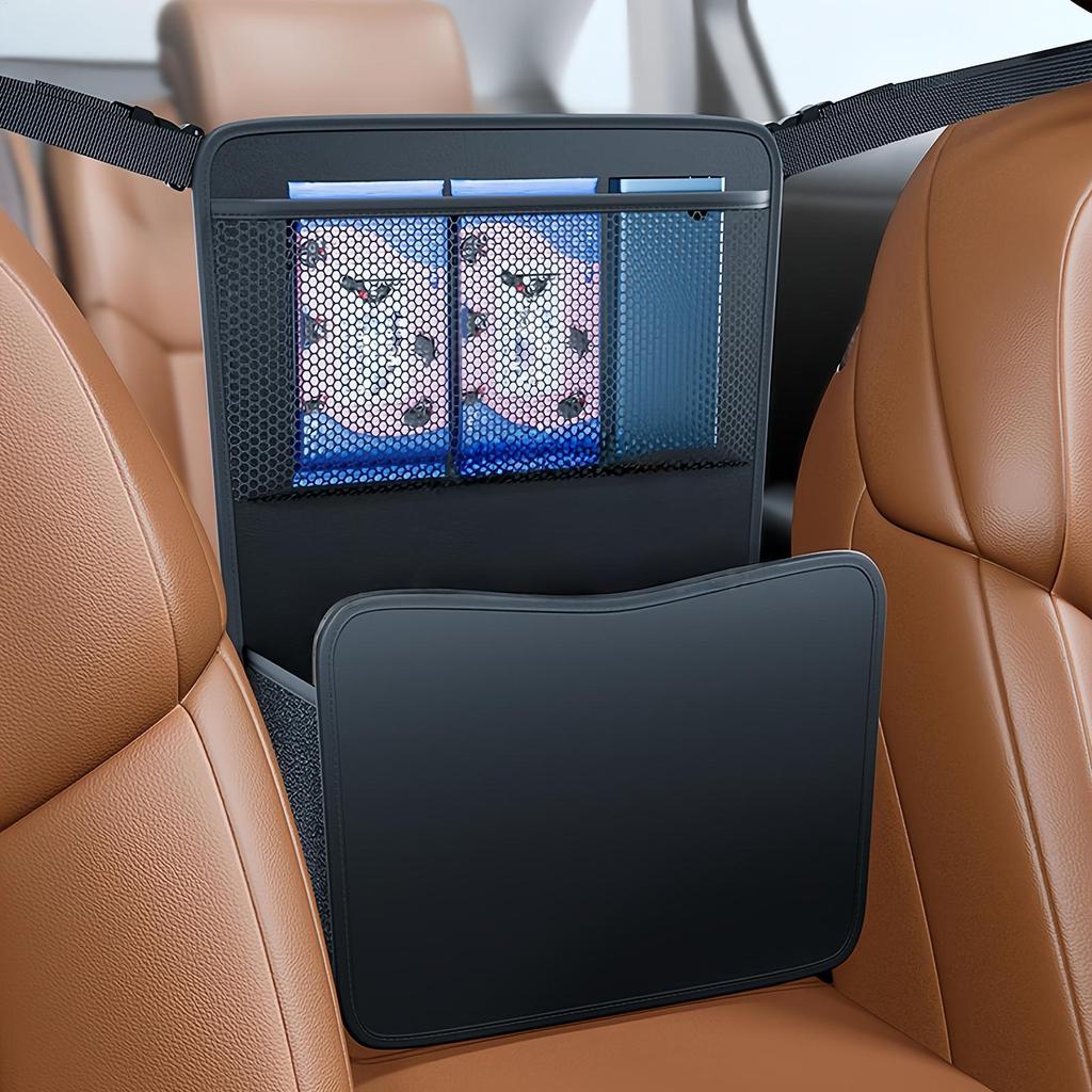 Car Seat Organizer Multifunctional Leather Console Storage Holder Organizer Storage Between Front Seats for Phones Cards Water