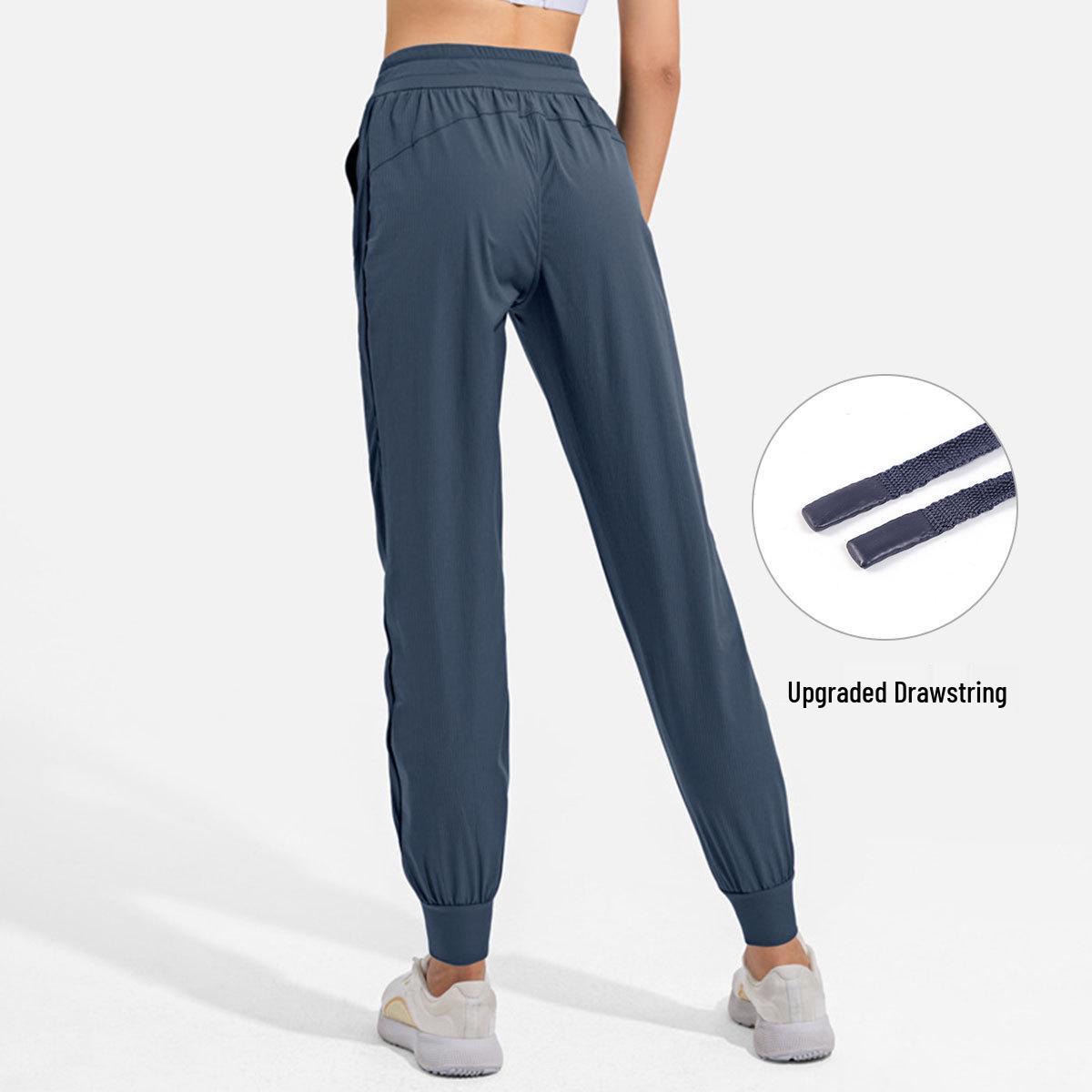 

Women s High-Waist Peach Butt Cuffed Sweatpants: Drawstring, Loose Fit, Yoga/Casual, Perfect for Autumn/Winter and European/American Styles Extra Extra Large темно-синий