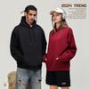 Men's Heavyweight Antibacterial Faux Cotton Hoodie - Solid Color, Unisex, Fall/Winter Essential