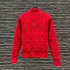 D Family 2025 A/W Diamond Embroidery Zipper Knit Cardigan - Age-Reducing Casual Outerwear